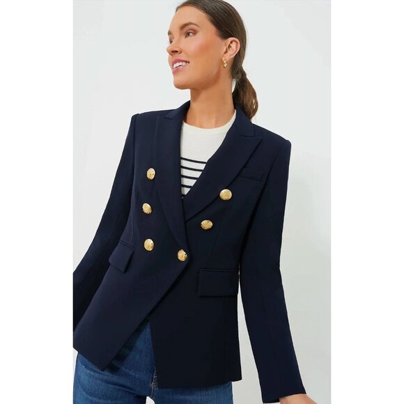 Veronica Beard Jackets & Blazers - Veronica Beard Womens Miller Dickey Blazer Designer Jacket Size 6 Blue SP EXC
